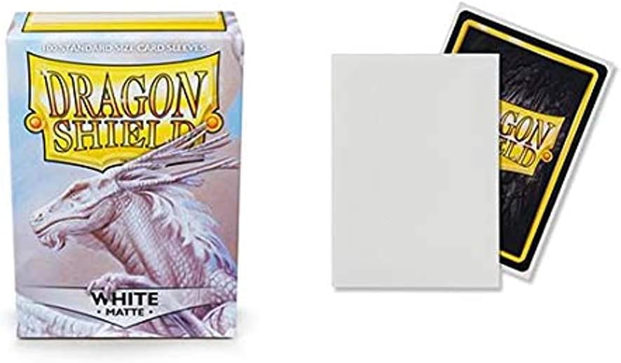 Dragon Shield - White Matte - 100 Pack - WiredVillage Games - Dragon Shield